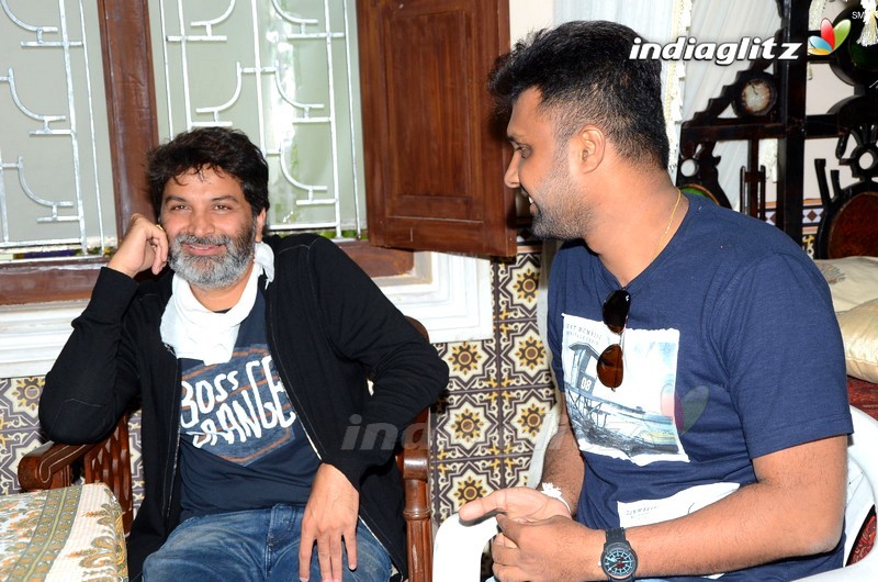 'Aatagadharaa Siva' Hero Uday With Trivikram Srinivas