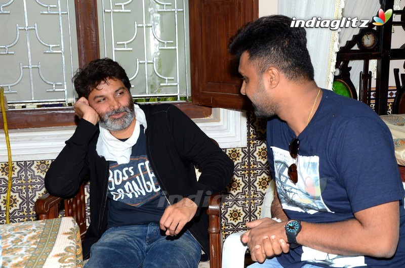 'Aatagadharaa Siva' Hero Uday With Trivikram Srinivas