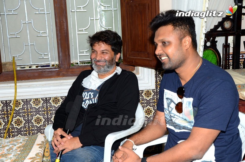 'Aatagadharaa Siva' Hero Uday With Trivikram Srinivas