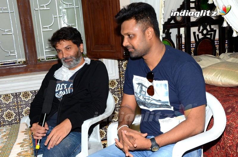 'Aatagadharaa Siva' Hero Uday With Trivikram Srinivas