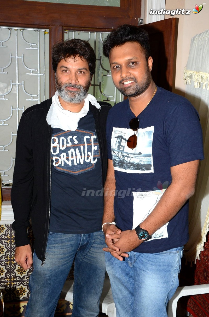 'Aatagadharaa Siva' Hero Uday With Trivikram Srinivas