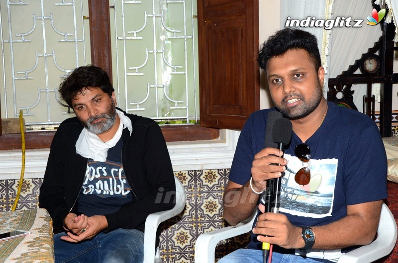 'Aatagadharaa Siva' Hero Uday With Trivikram Srinivas