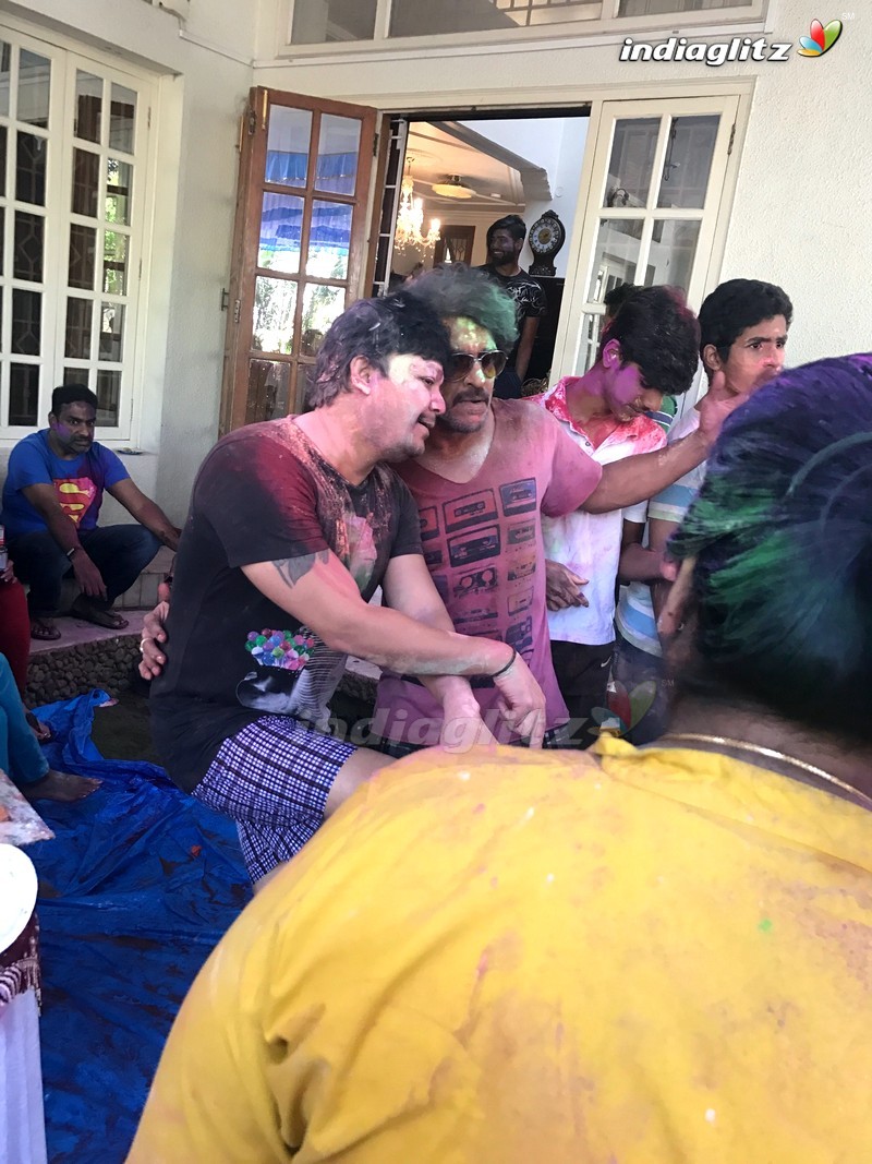 Upendra And Priyanka Holi Bash In Bengaluru