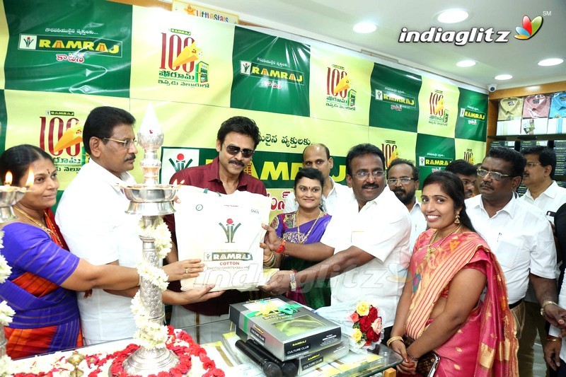 Venkatesh Inaugurates RamRaj Cotton in Nellore