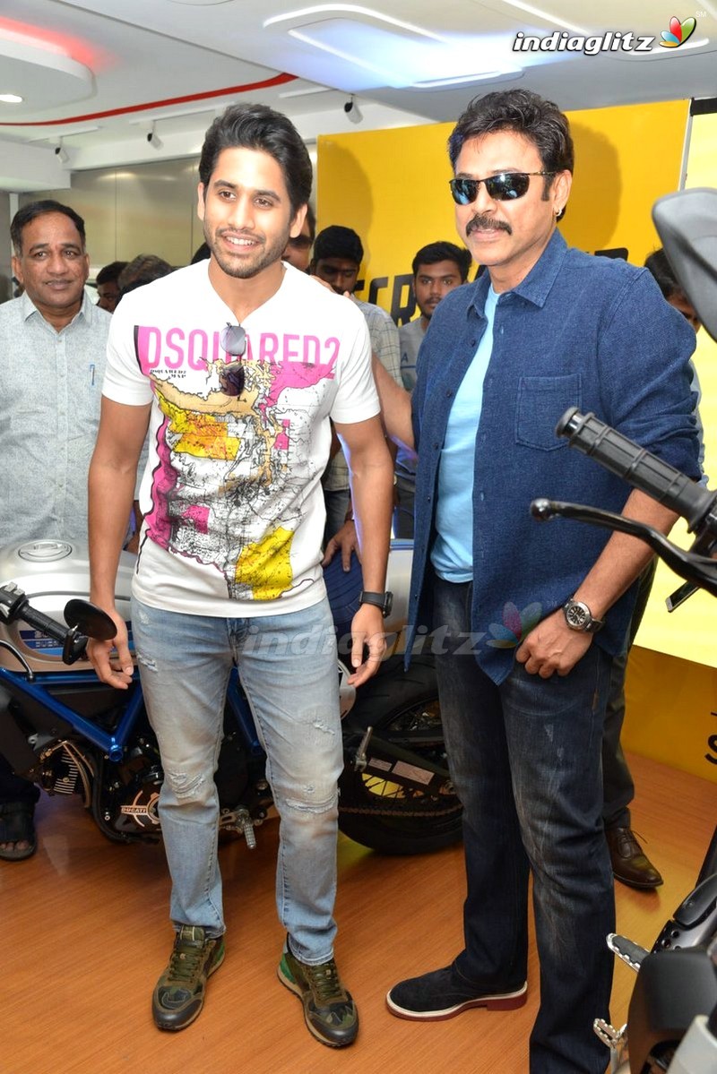 Venkatesh and Naga Chaitanya Launch Ducati 9th Showroom