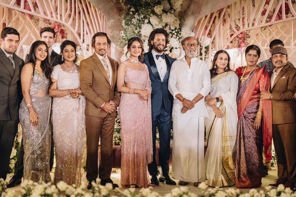 Celebrities grace Aishwarya Arjun-Umapathys grand reception