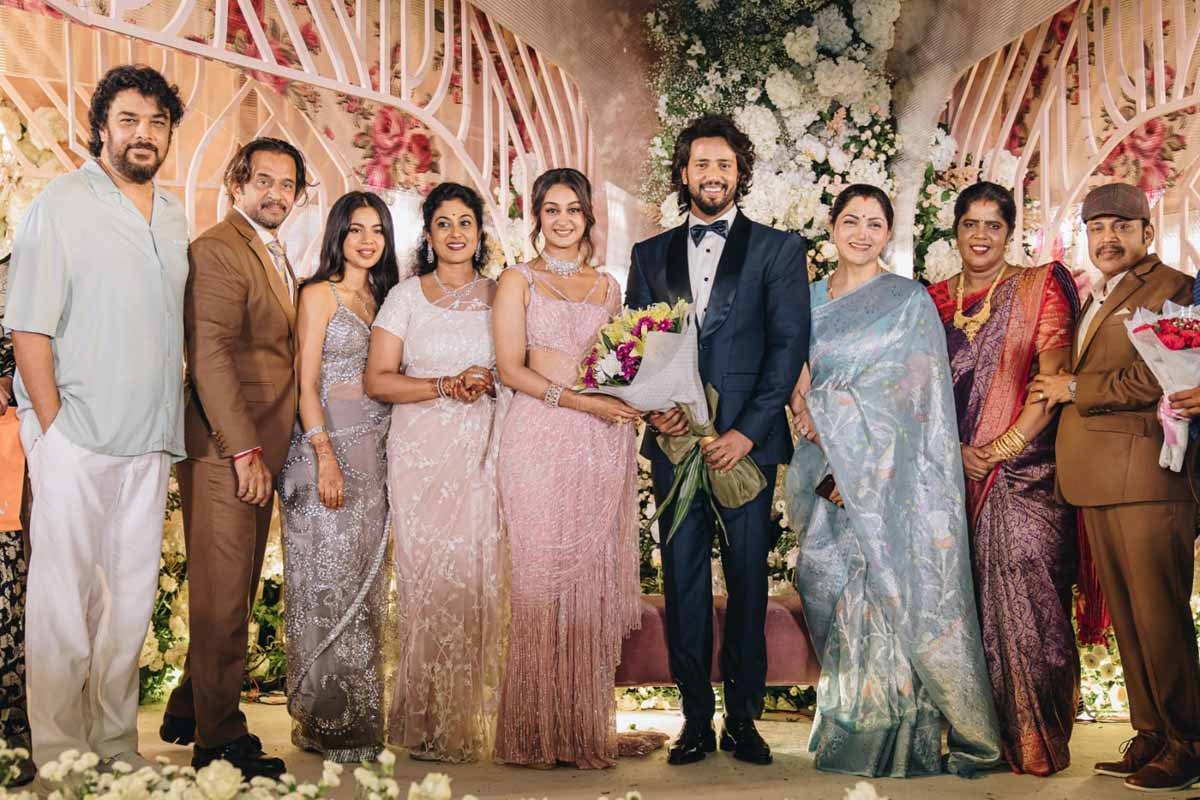 Celebrities grace Aishwarya Arjun-Umapathys grand reception