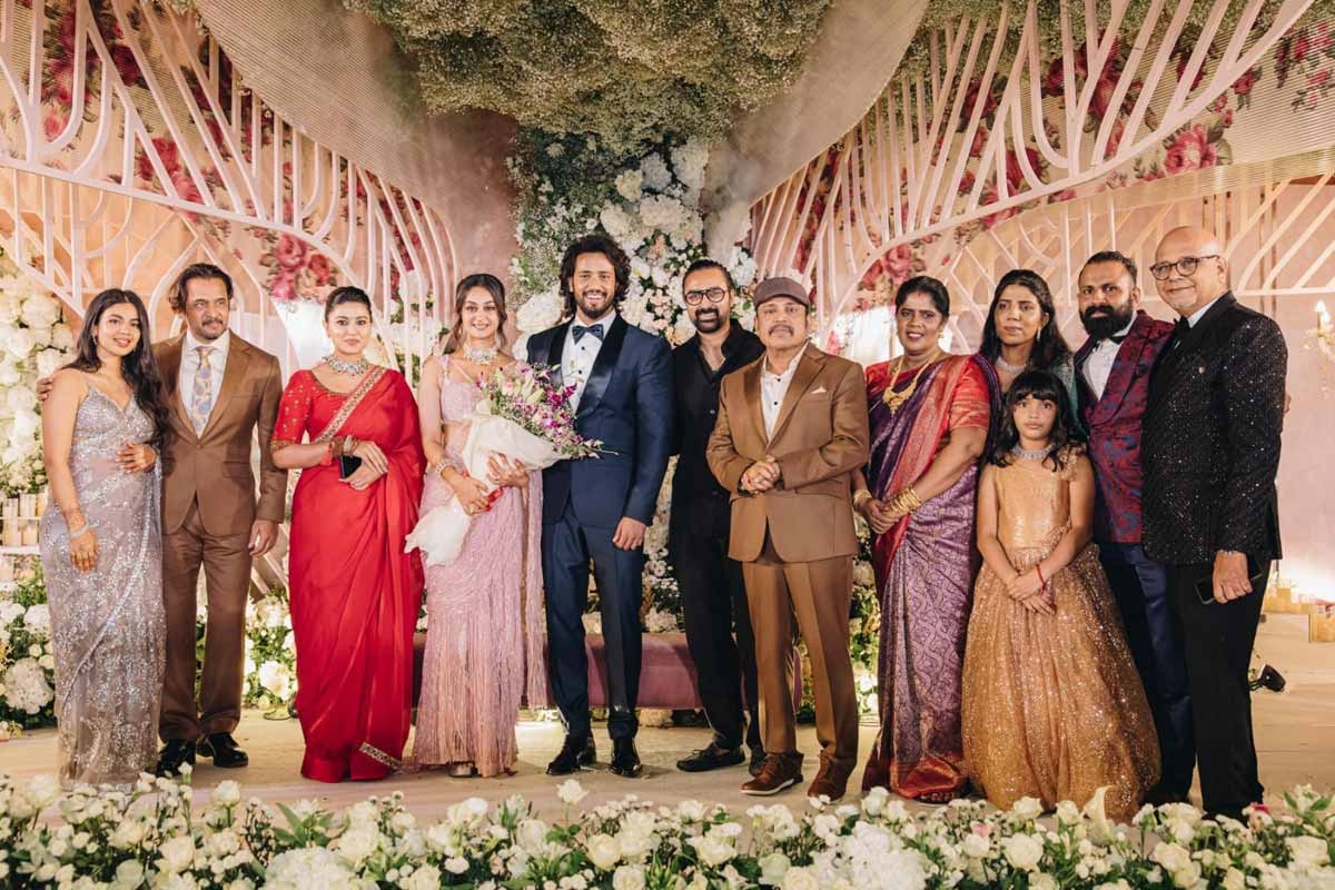 Celebrities grace Aishwarya Arjun-Umapathys grand reception