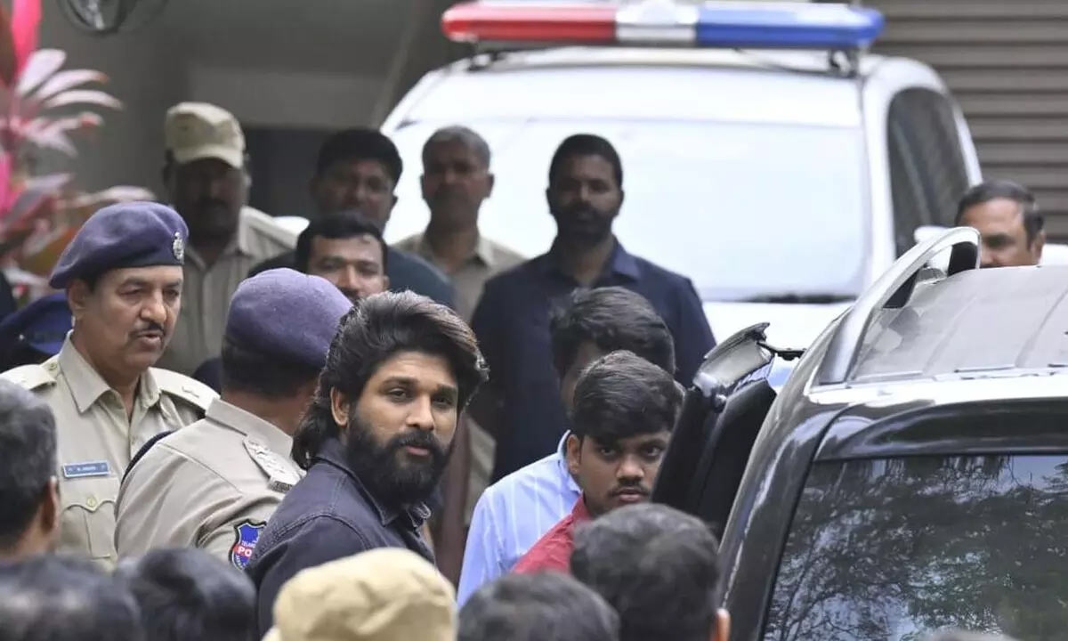 What went into the questioning of Allu Arjun by Chikkadapally Police?