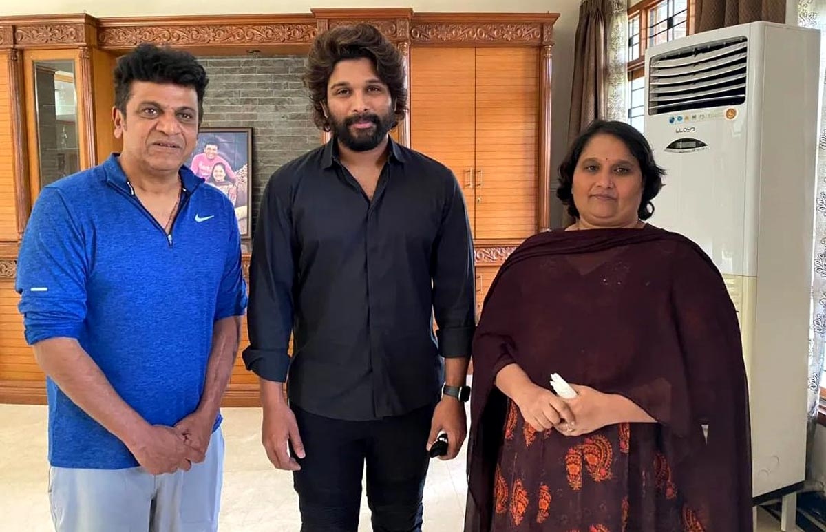 Allu Arjun calls on Puneeth Rajkumars family