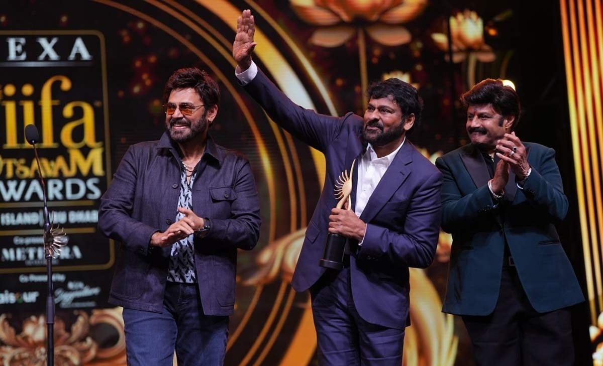 Chiranjeevi Honored with Prestigious Award at IIFA Utsavam in Abu Dhabi