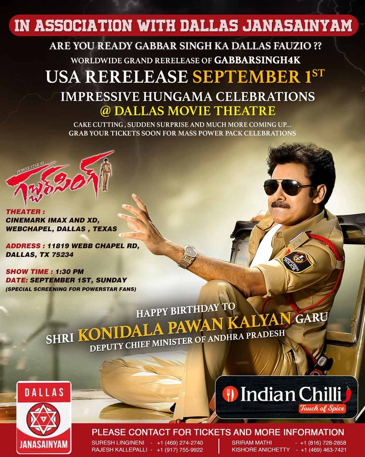 Gabbar Singh rerelease: Pawan Kalyan fans grand celebrations in US