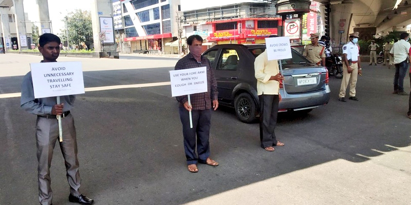 Hyderabad: Cops punishing those violating Janata Curfew