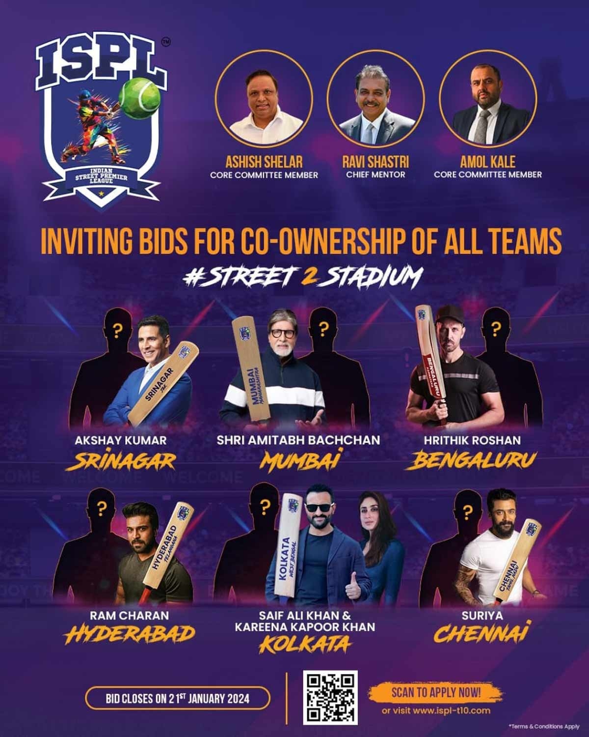 Golden Opportunity to become Ram Charans ISPLT10 team co-owner