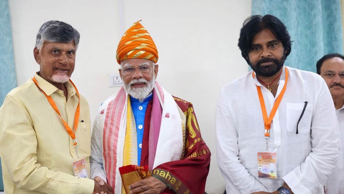 CBN, Pawan accompanies PM Modi as he files nomination from Varanasi