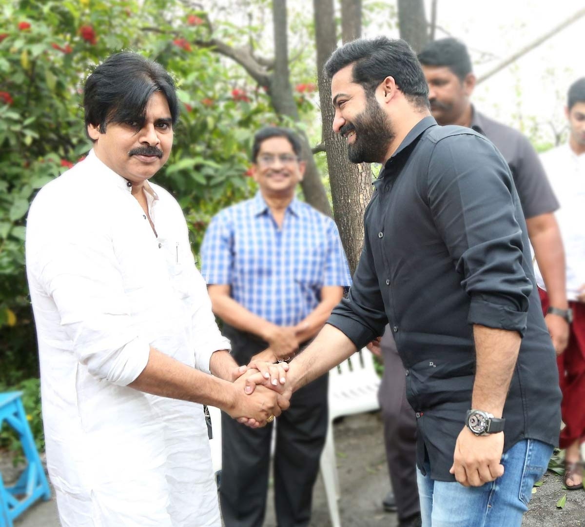 Jana Sena chief Pawan Kalyan greets NTR on his B-Day