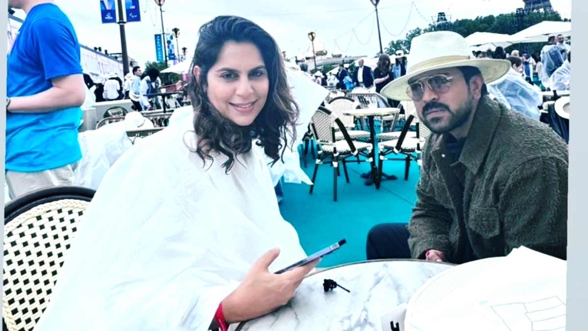 Ram Charan and Wife Upasana Embrace Paris Olympics: A Tale of Rain, Fashion, and Family