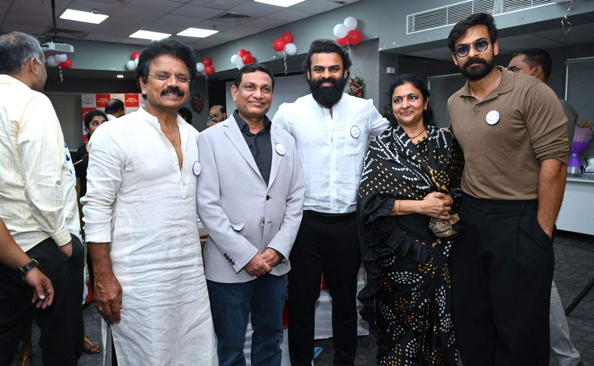 Sai Durga Tej Donates to Children, Participates in World Heart Day Event with Family