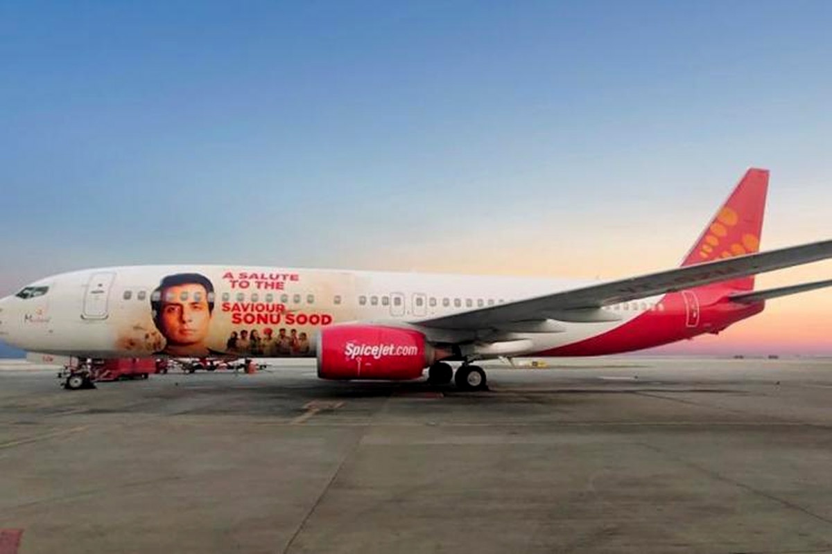 Sonu Sood boards Spice Jet plane that features his livery