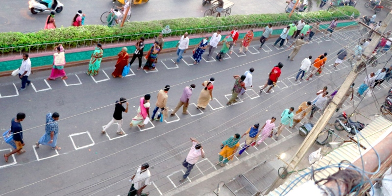 COVID-19: Markets in Tirupati, Mahabubnagar mark out like this!