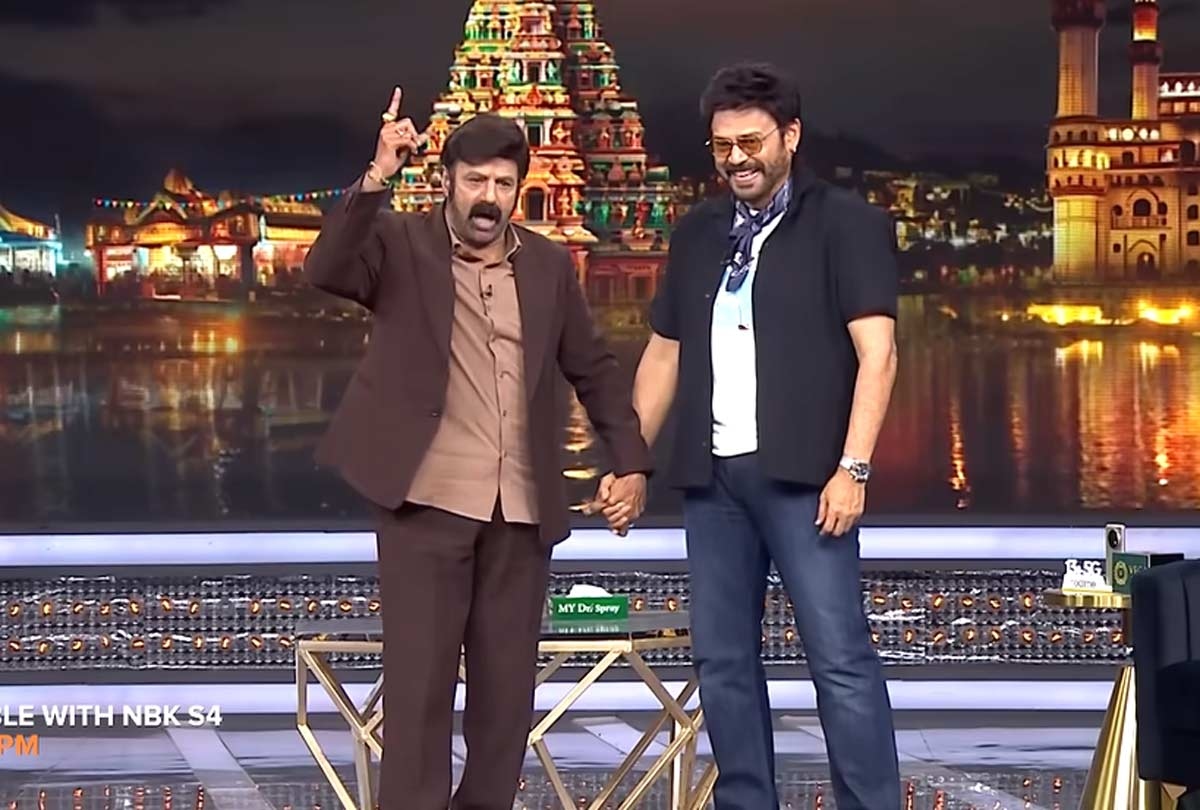 Venkatesh & Balakrishna Share Playful Banters At Unstoppable with NBK