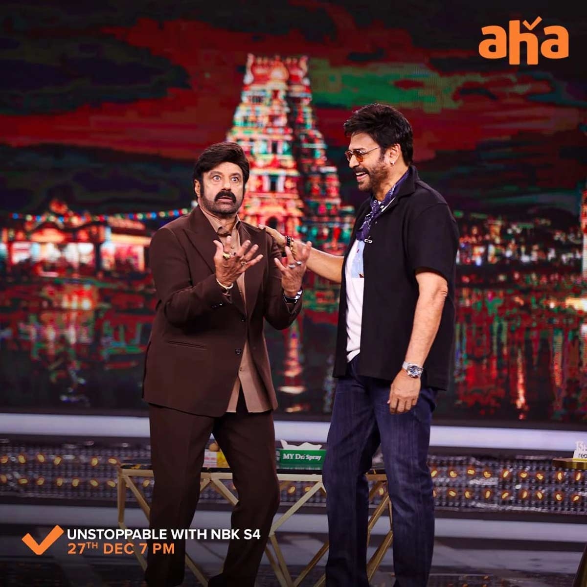 Venkatesh & Balakrishna Share Playful Banters At Unstoppable with NBK