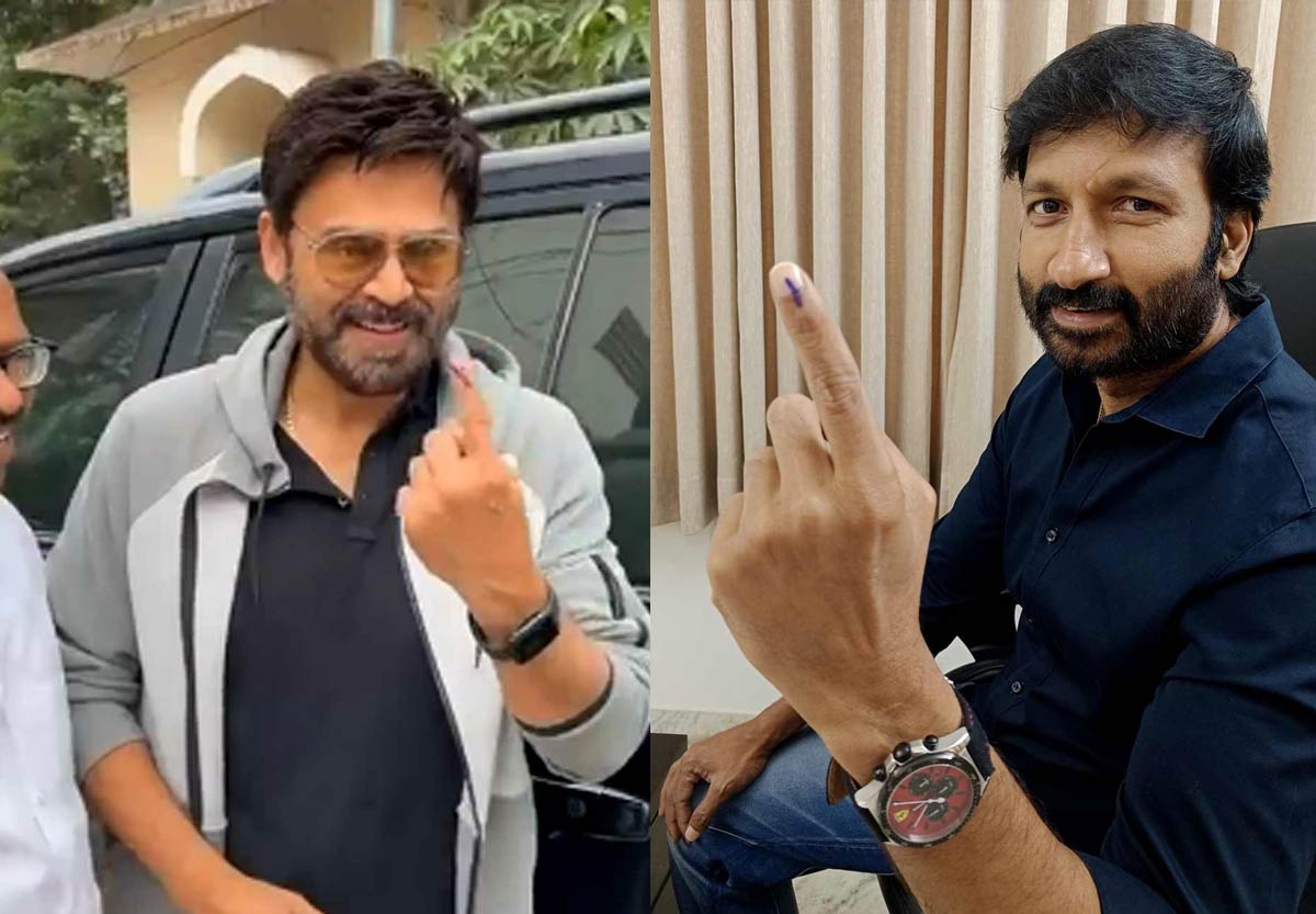 Tollywood celebrities cast their votes