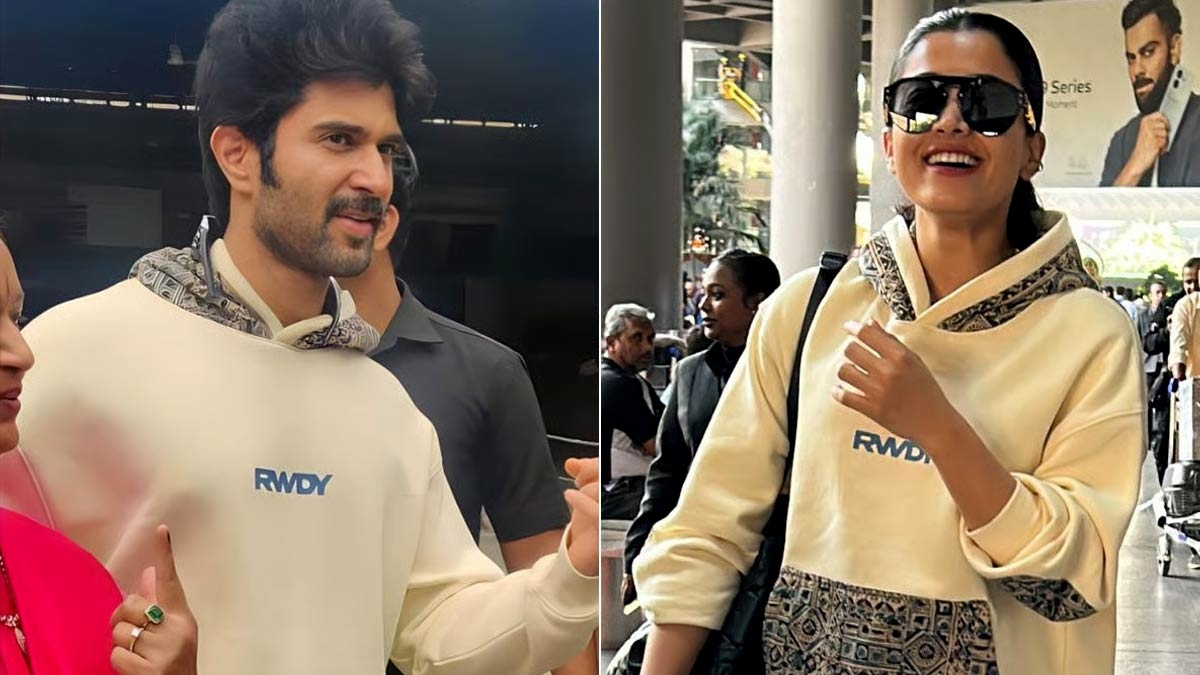 Same RWDY Hoodie: Whats Up between Vijay Devarakonda, Rashmika