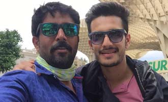 Akhil shooting at Mushroom building in Spain