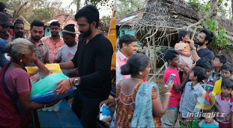 Aadhi Pinisetty does unique work for cyclone victims