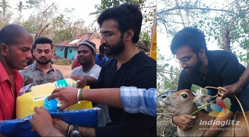 Aadhi Pinisetty does unique work for cyclone victims