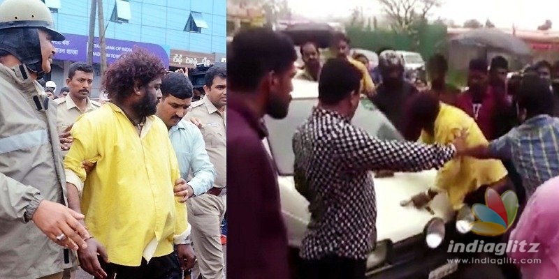 Actor breaks a car, gets beaten up by public