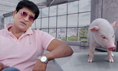 'Adhugo': Ravi Babu insulted by piglet