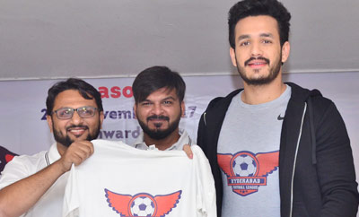 Akhil Announced As Brand Ambassador Of Hyd Football League