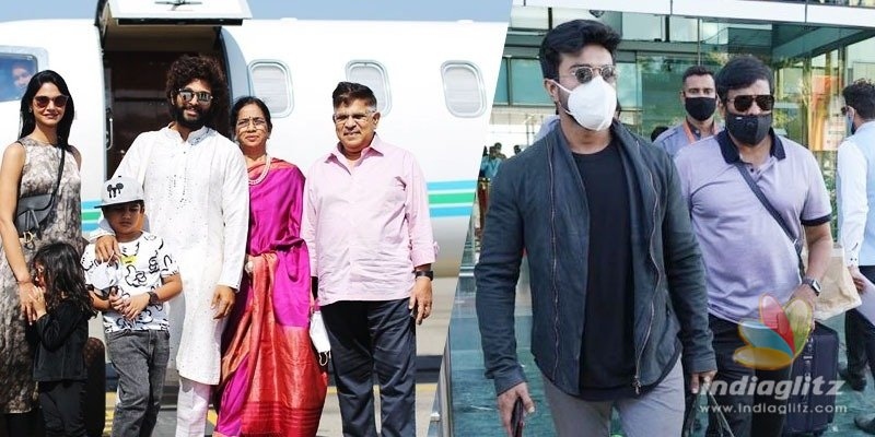 Allu Arjun & family, Ram Charan & family leave for Udaipur