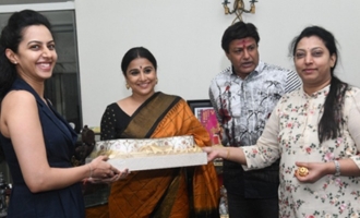 Balakrishna Family Welcomes Vidya Balan