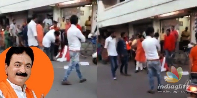 BJP MLA kicks woman for demanding water!