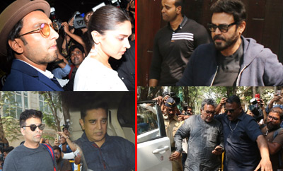 Celebs @ Anil Kapoor's House To Condole Sridevi's Death