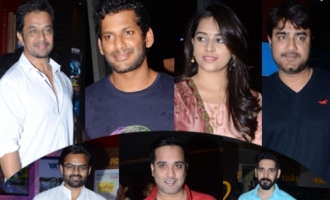 Celebs @ Abhimanyudu Movie Premiere Show