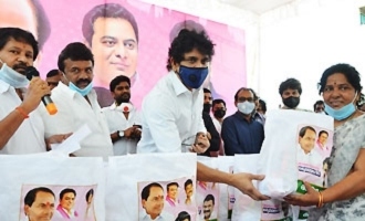 Celebs @ Talasani Srinivas Distributing Groceries To Cine Workers