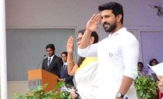 Ram Charan Celebrates Independence Day At Chirec School