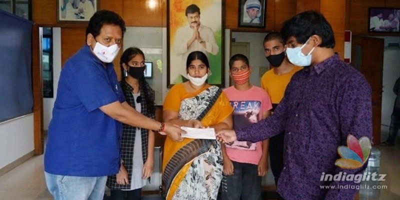 Chiranjeevi helps late caravan drivers family