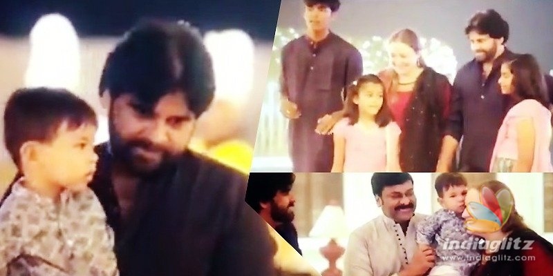 Pawan Kalyan, wife, four kids party with Chiru, Charan