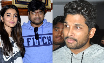 'Duvvada Jagannadham' Movie Team at Sandhya Theatre