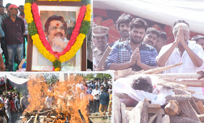 Dasari Narayana Rao Last Rites @ Moinabad Farmhouse