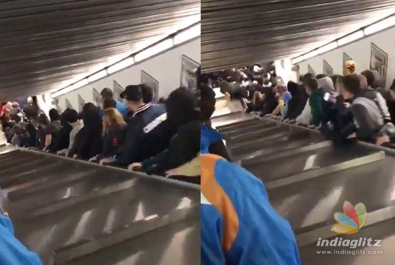 Escalator mishap video goes viral