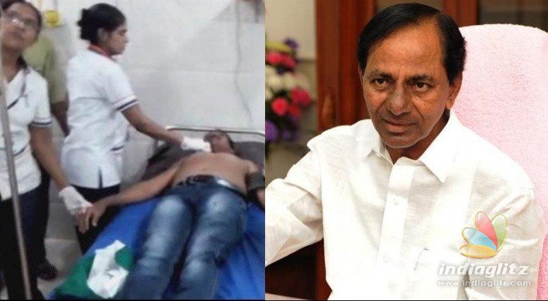 West Godavari man cuts his tongue for KCR!