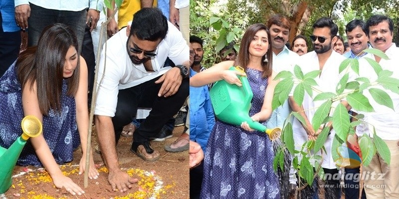 ఫిల్మ్ న్యూస్ క్యాస్టర్స్ అసోసియేషన్ ఆధ్వర్యంలో మొక్కలు నాటిన సాయి తేజ్, రాశి ఖన్నా