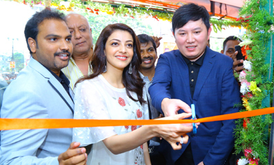 Kajal Agarwal Launches Happi Mobiles @ Karimnagar