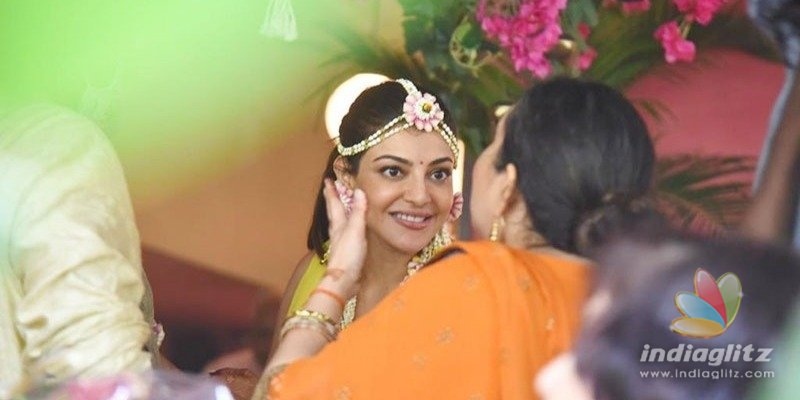 Pic Talk: Kajal Aggarwal looks oh-so-cute in haldi function